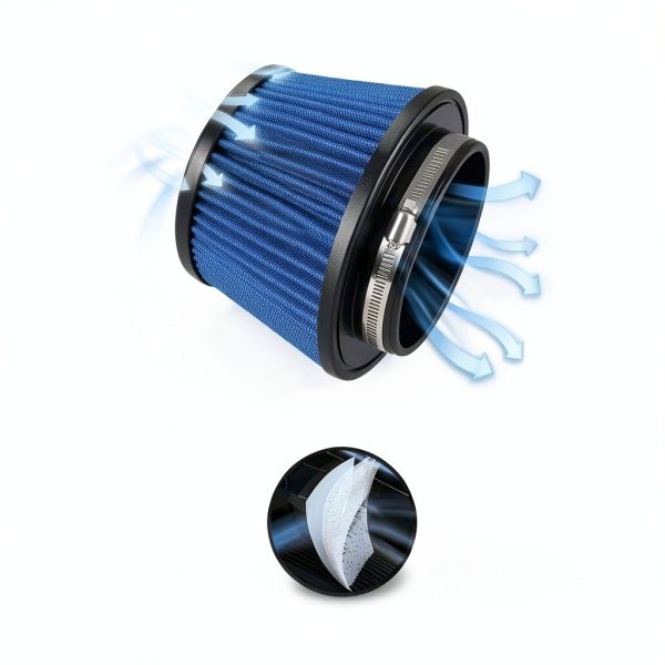 muge racing 4.5" Cold Air Intake Filter Universal Fit-3