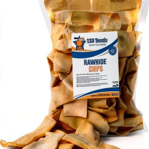 Natural Rawhide Chips for Dogs 123 Treats Smoked Beef 5lb Chews-0