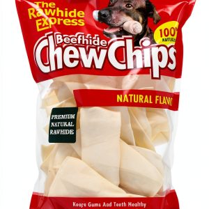 Rawhide Express Natural Rawhide Strips Chips Dog Chew 16oz 450g-0