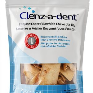 Clenzadent Rawhide Chews for Dogs Large 30 Count Natural Chew Treats-0