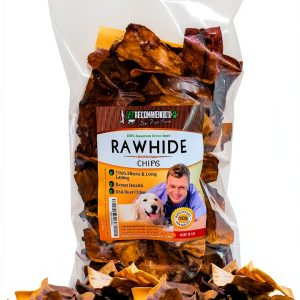 Vet Recommended Beef Rawhide Chips for Dogs 2lb Thick Fiber Chew-0