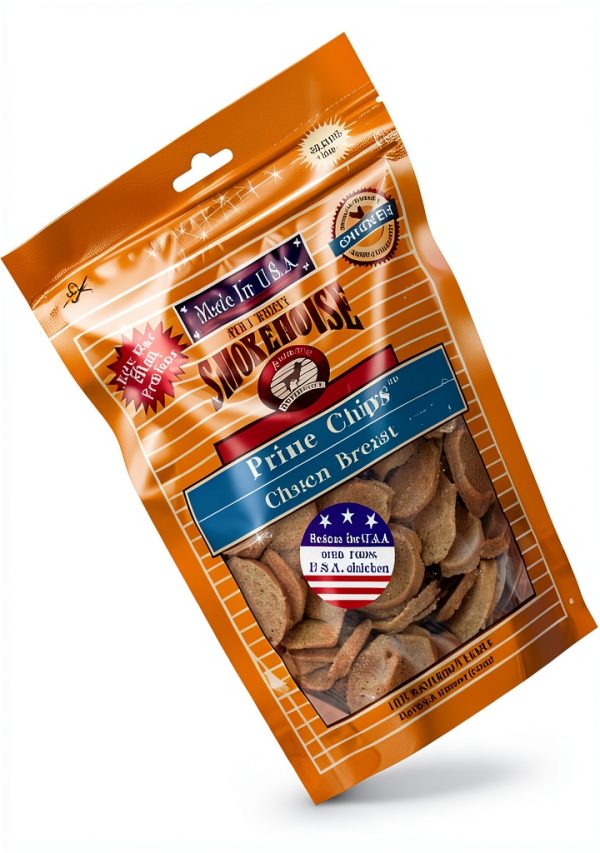 Usa Prime Chips Dog Treats Resealable Bag by Smokehouse 9.96x8.35x3.62-4
