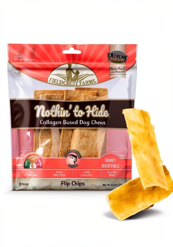Fieldcrest Farms Dog Chew Chips Collagen Salmon Flavor 8 Pack-0