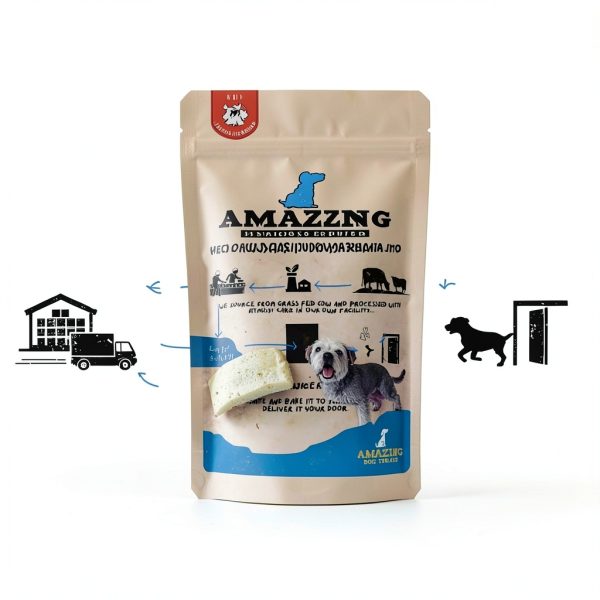 Amazing Dog Treats - Beef Cheek Chip Squares 4x4 (Regular - 8 Count) - NO Odor - Thick Cut - Rawhide Alternative - Beef Cheek Slice Chip Sticks - No Dyes, Chemicals, or Preservatives-2