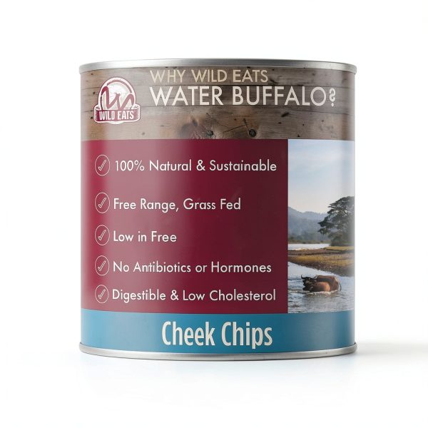 Water Buffalo Cheek Chips Dog Chews by Wild Eats 4oz Grain Free Treat-3