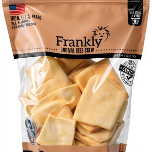 Frankly Natural Beef Chips For Dogs | Premium Rawhide Beef Chips | Long-Lasting Dog Chews For Small, Medium & Large Dogs | Non-GMO, Grain-Free All-Natural Beef Chips For Dogs | Made In USA-0