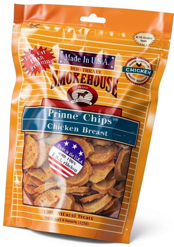 Usa Prime Chips Dog Treats Resealable Bag by Smokehouse 9.96x8.35x3.62-1